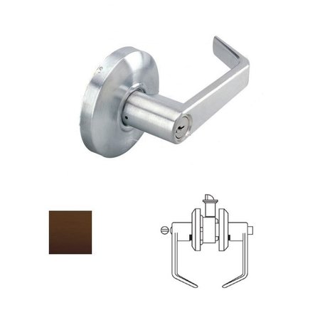 CAL-ROYAL Design Privacy Lever Lock, 2-3/4 Backset, ASA Strike, US10B Dark Bronze SL20-10B